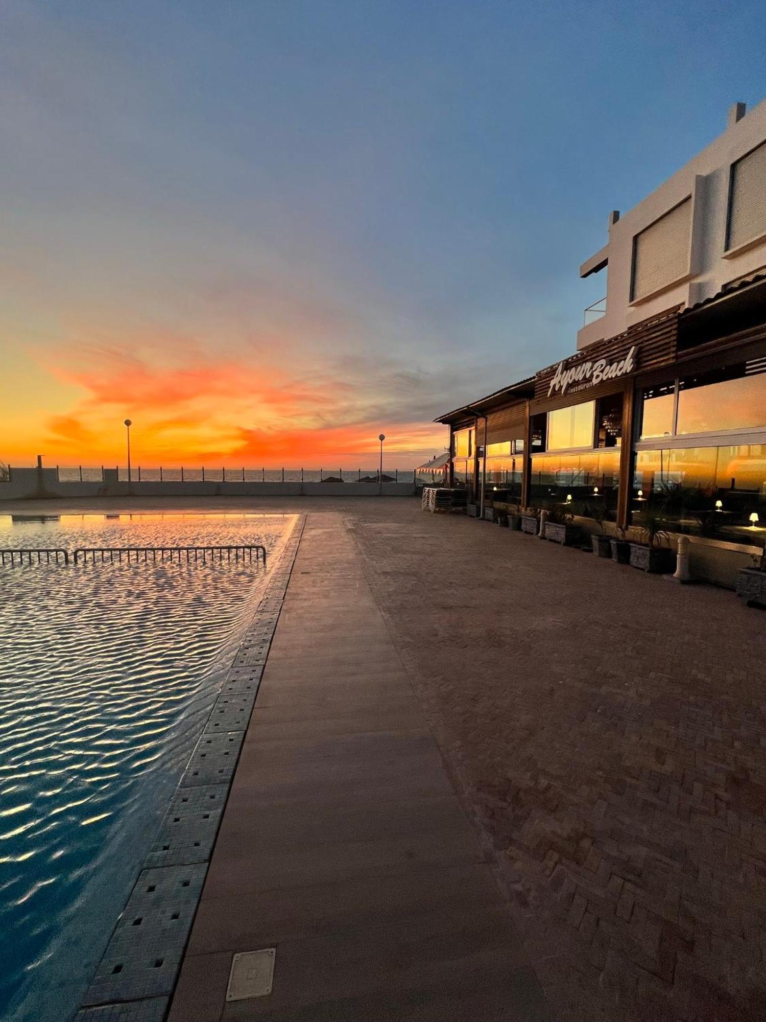 The Blue Pearl-Sensational Beach Apartment In Aourir Agadir Esterno foto